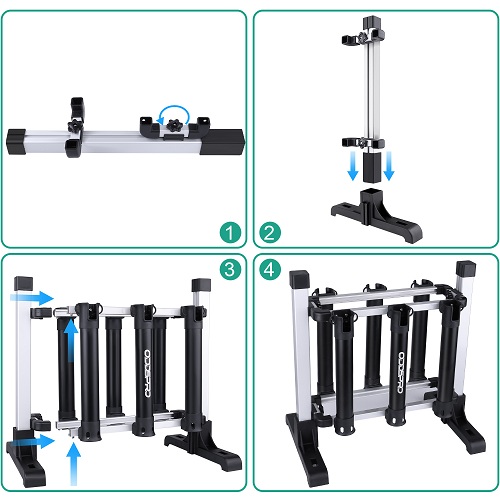 ODDSPRO Fishing Rod Rack, Fishing Rod Holder-Silver-Up to Hold 6 Rods