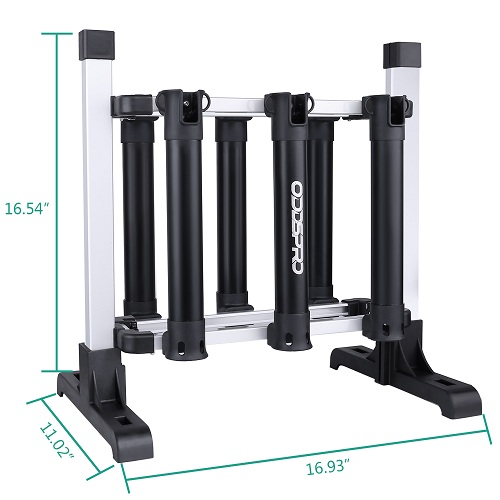 ODDSPRO Fishing Rod Rack, Fishing Rod Holder-Silver-Up to Hold 6 Rods