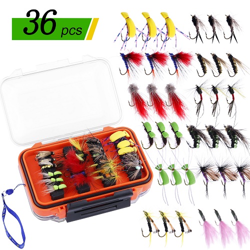 ODDSPRO Fly Fishing Flies Kit, Fly Fishing Lures - 36 Pcs