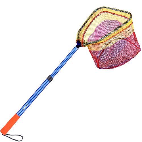 ODDSPRO Kids Fishing Net with Telescopic Pole Handle(Blue)