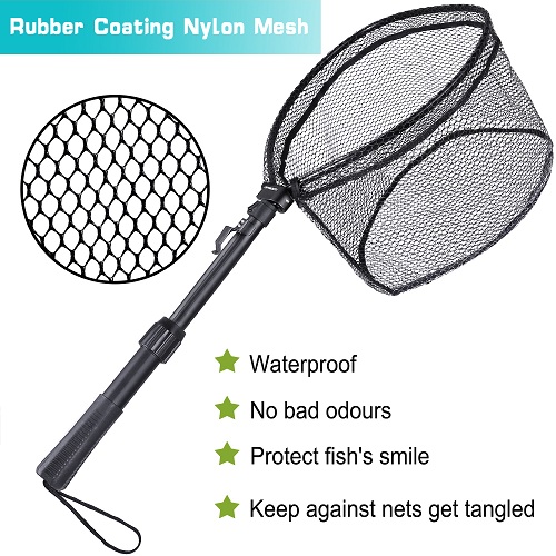 ODDSPRO Foldable Fishing Net Fish Landing Net 